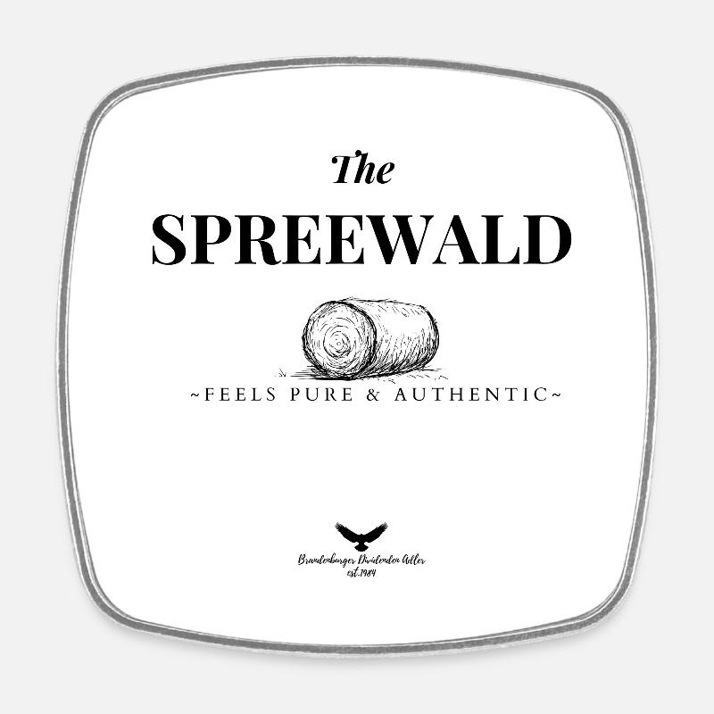The Spreewald feels pure and authentic - Square fridge magnet - white