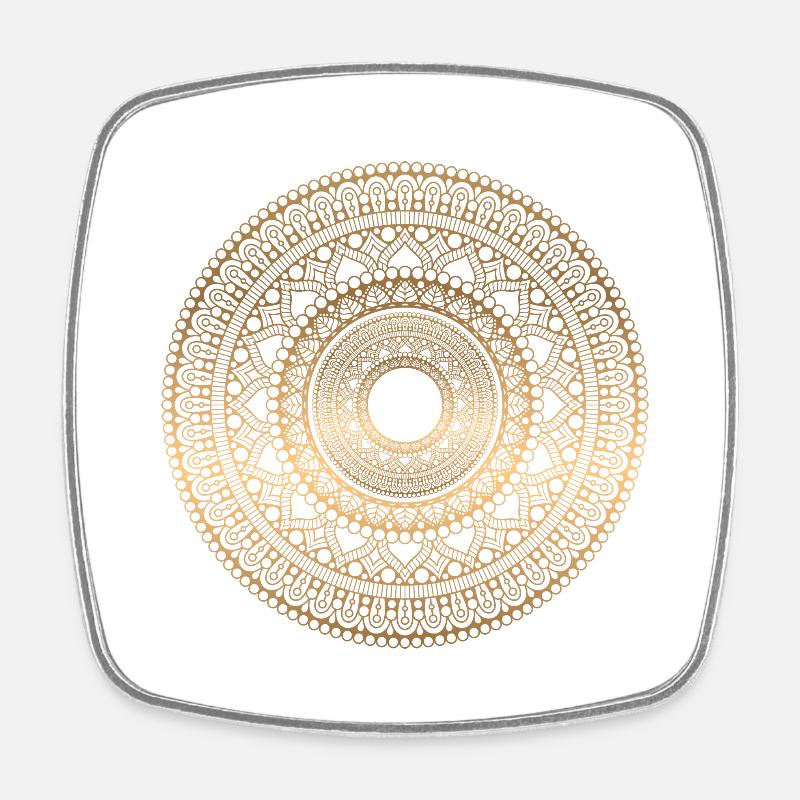 MANDALA 018 - Magnet carré - blanc
