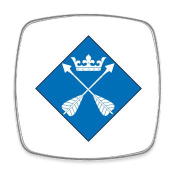 Dalarna - Viereckiger Kühlschrankmagnet - Weiß - Vorne