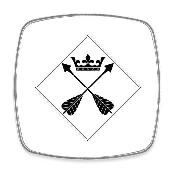 Dalarna - Viereckiger Kühlschrankmagnet - Weiß - Vorne
