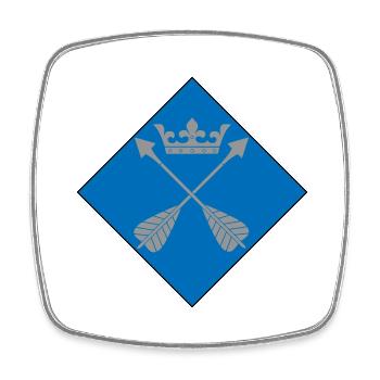 Dalarna - Square fridge magnet - white - Front