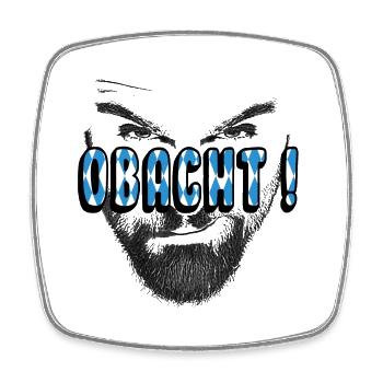 obacht bayrisch dialekt - Viereckiger Kühlschrankmagnet - Weiß - Vorne