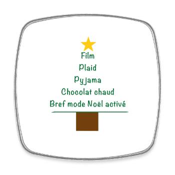 Noel Weihnachten - Viereckiger Kühlschrankmagnet - Weiß - Vorne