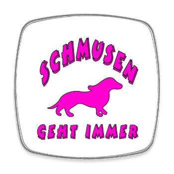 Dackel - Viereckiger Kühlschrankmagnet - Weiß - Vorne