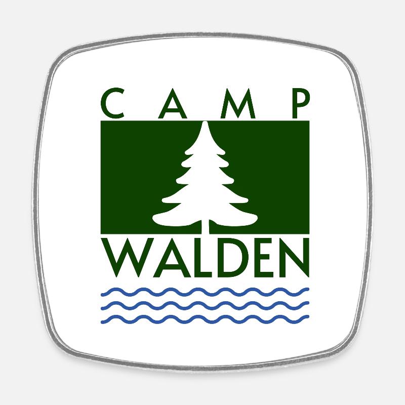 Camp Walden - Magnet carré - blanc