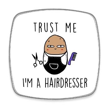 TRUST ME IM A HAIRDRESSER - Viereckiger Kühlschrankmagnet - Weiß - Vorne