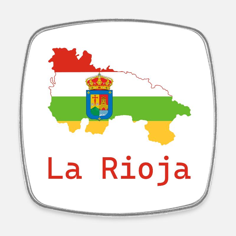 La Rioja - Magnet carré - blanc