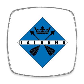 Dalarna - Viereckiger Kühlschrankmagnet - Weiß - Vorne