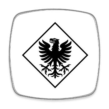 Värmland - Square fridge magnet - white - Front