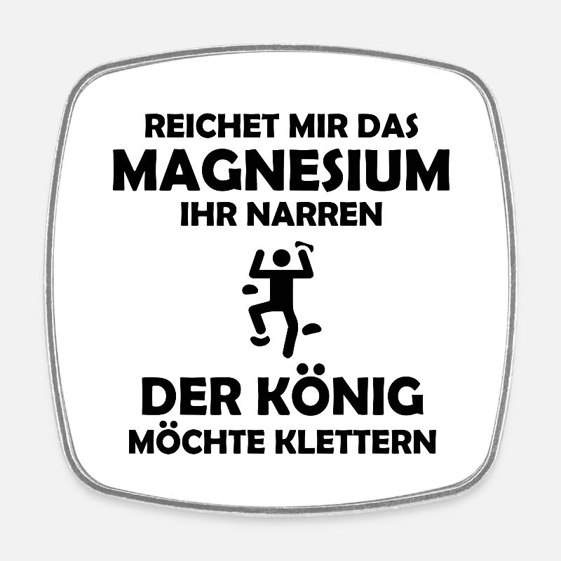 climbing - Viereckiger Kühlschrankmagnet - Weiß