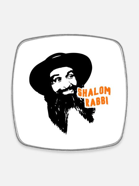 Shalom Rabbi Louis de Funès - Magnet carré - blanc