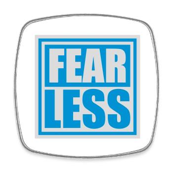 fearless Text Zitat Design - Viereckiger Kühlschrankmagnet - Weiß - Vorne