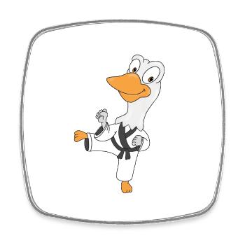 GANS - SELBSTVERTEIDIGUNG - KARATE - JUDO - SPORT - Viereckiger Kühlschrankmagnet - Weiß - Vorne