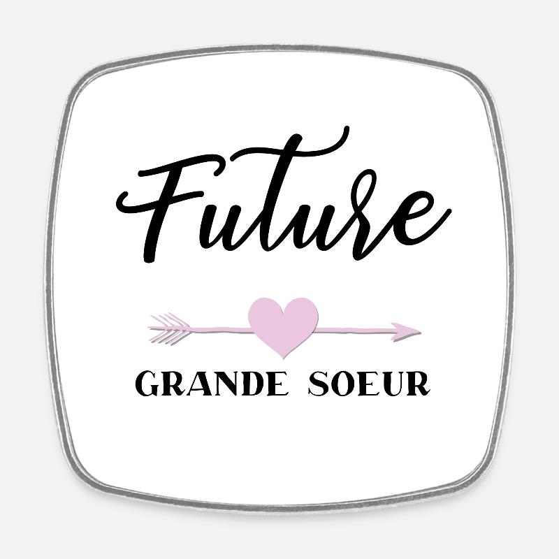 Future grande soeur - Magnet carré - blanc