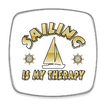 Sail - Square fridge magnet - white - Front