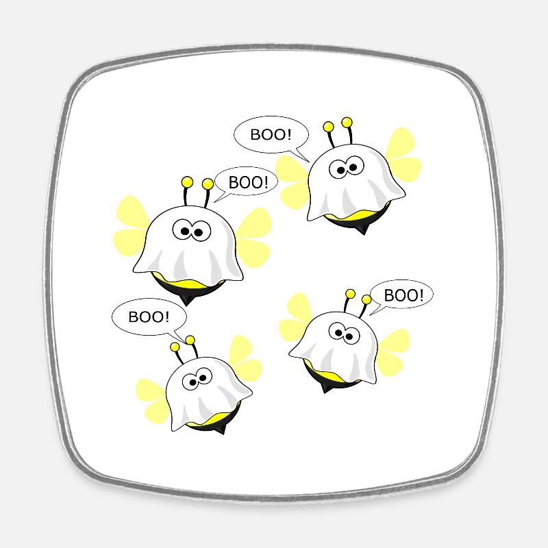 Boo Bees - Magnet carré - blanc