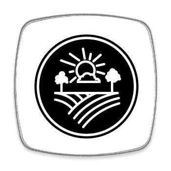 Agriculteur agricole - Magnet carré - blanc - Devant