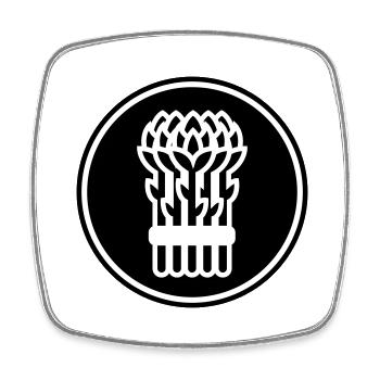 Gemüse icon - Viereckiger Kühlschrankmagnet - Weiß - Vorne