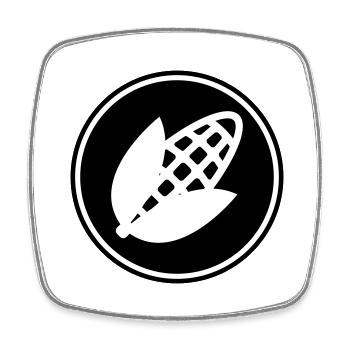 Corn symbol - Square fridge magnet - white - Front