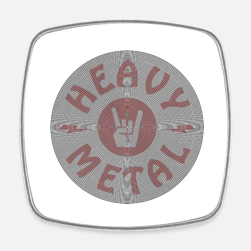 Heavy metal - Square fridge magnet - white