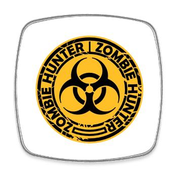 zombie hunter Halloween quote - Square fridge magnet - white - Front
