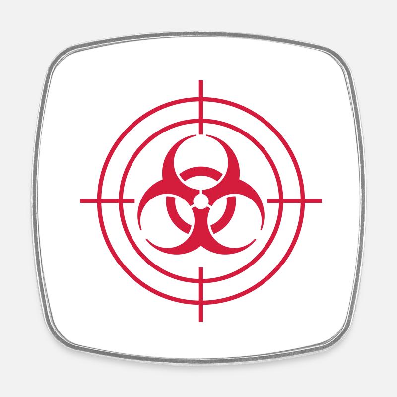Cible Sight Zombie Hunter Biohazard - Magnet carré - blanc