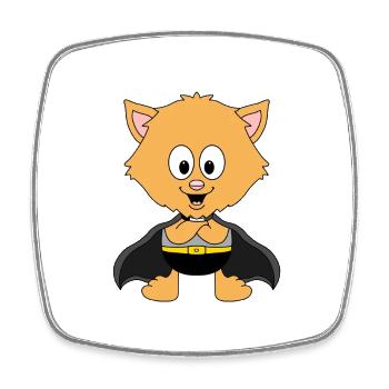 KATZE - KATER - SUPERHELD - TIER - KIND - BABY - Viereckiger Kühlschrankmagnet - Weiß - Vorne