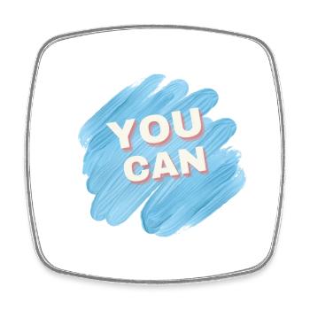 You can - Viereckiger Kühlschrankmagnet - Weiß - Vorne