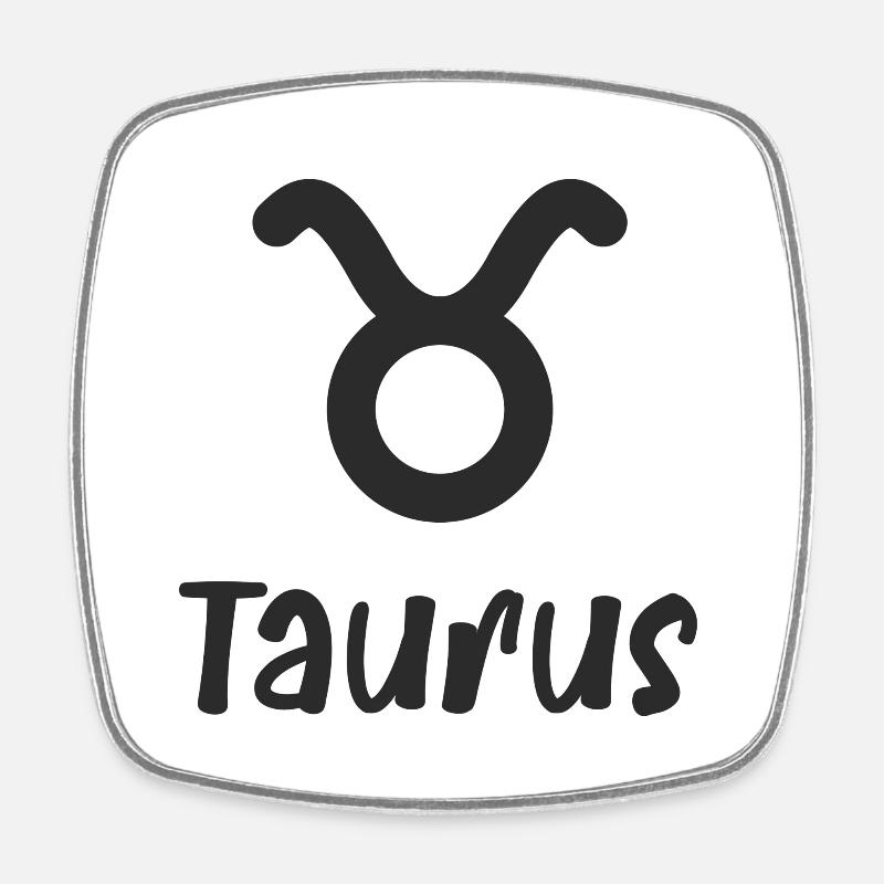 Taurus zodiac sign - Square fridge magnet - white