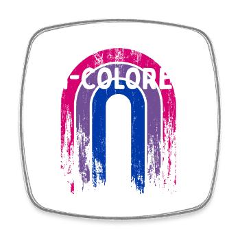Bi-Colored Bisexual LGBTQ Bi Pride LGBT Sayings - Viereckiger Kühlschrankmagnet - Weiß - Vorne