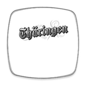 Thüringen Ostdeutschland Vintage Look - Viereckiger Kühlschrankmagnet - Weiß - Vorne