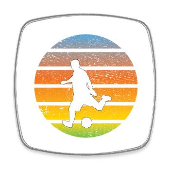 Entraîneur de football Football Joueur de football Footballeur - Magnet carré - blanc - Devant