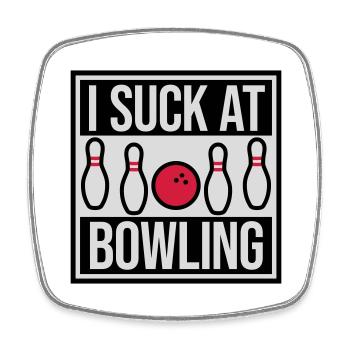 Je suis nul au bowling - Magnet carré - blanc - Devant