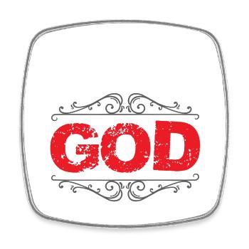 bibel gott ehren - Viereckiger Kühlschrankmagnet - Weiß - Vorne