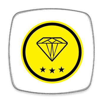 Diamant Symbol - Viereckiger Kühlschrankmagnet - Weiß - Vorne