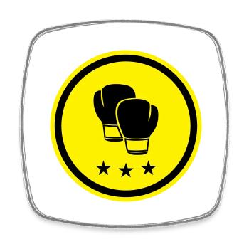 Boxing - Square fridge magnet - white - Front