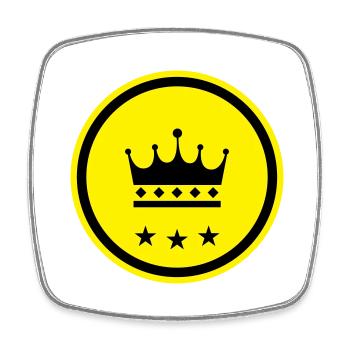 Crown Symbol - Square fridge magnet - white - Front