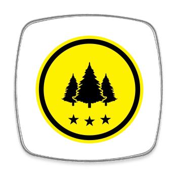 Tree Fir Forest - Square fridge magnet - white - Front
