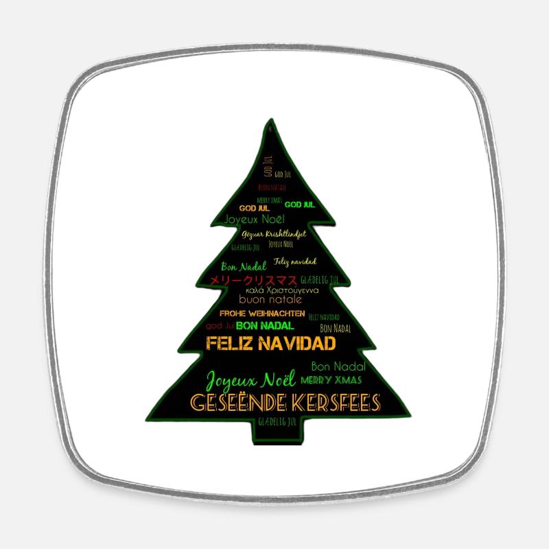 Happy Holiday - Square fridge magnet - white