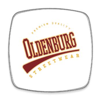Oldenburg Deutschland College High School Style - Viereckiger Kühlschrankmagnet - Weiß - Vorne