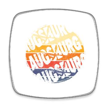 Augsburg Deutschland Stadt Vintage Retro Skyline - Viereckiger Kühlschrankmagnet - Weiß - Vorne