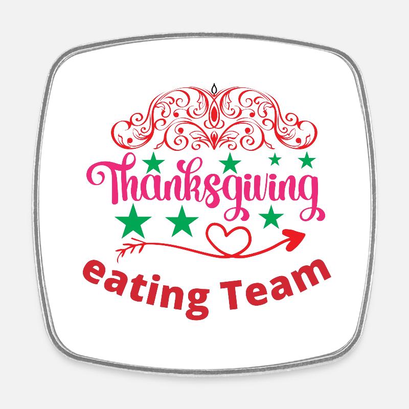 Équipe de restauration de Thanksgiving - Magnet carré - blanc