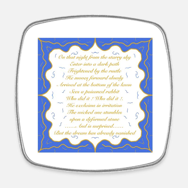Dream ByRino - Square fridge magnet - white