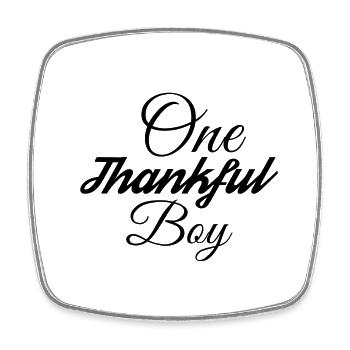 One thankful Boy - Square fridge magnet - white - Front