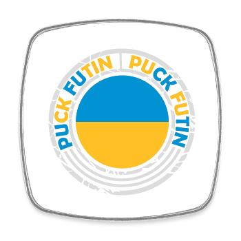 Conception du logo Puck Futin - Magnet carré - blanc - Devant