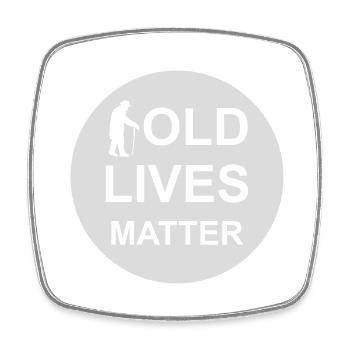 old lives matter quote - Square fridge magnet - white - Front