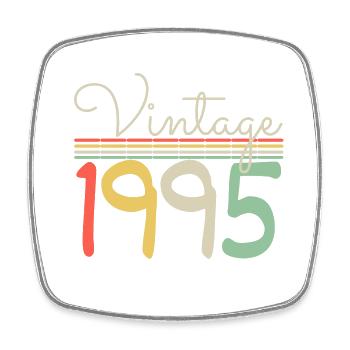 Vintage 1995 - Square fridge magnet - white - Front