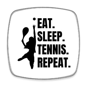 Club de tennis Joueurs de tennis Raquettes de tennis - Magnet carré - blanc - Devant