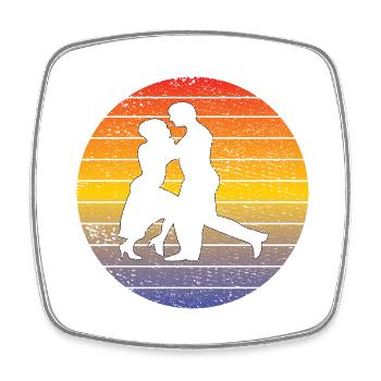 Tanzen Sport Tanzsport Hobby Tänzer Geschenk - Viereckiger Kühlschrankmagnet - Weiß - Vorne
