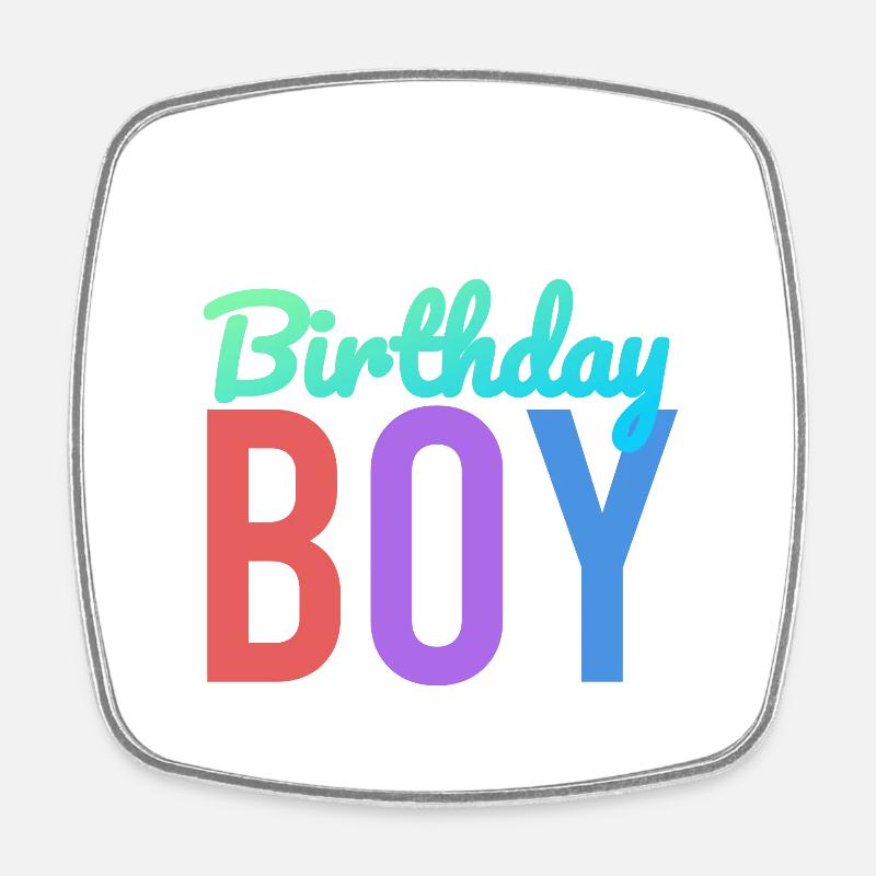Birthday boy - Square fridge magnet - white